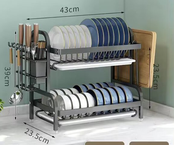 2 Tier Rust Proof Dish Rack